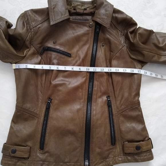 Wilsons Leather asymmetric moto biker jacket - Picture 8 of 12